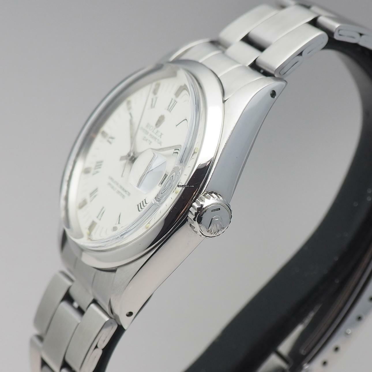 Thumbnail von Rolex Oyster Perpetual Date 1500 white roman T-swiss dial Stahl/Oyster Stahlband