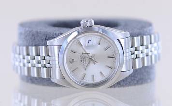 Thumbnail von Rolex Oyster Perpetual Lady Date silver index dial Jubiléband 26mm polished Bezel