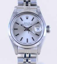 Thumbnail von Rolex Oyster Perpetual Lady Date silver index dial Jubiléband 26mm polished Bezel