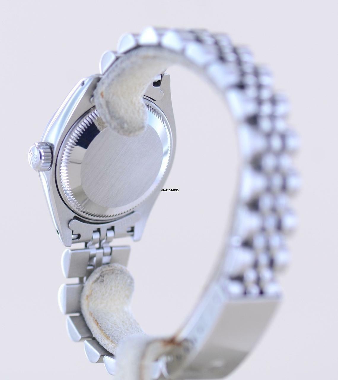 Thumbnail von Rolex Oyster Perpetual Lady Date silver index dial Jubiléband 26mm polished Bezel