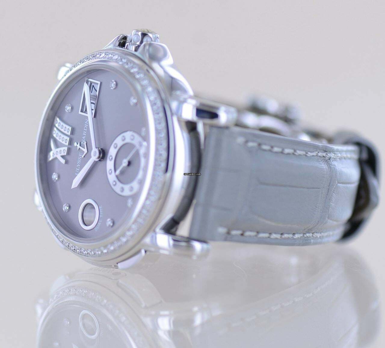 Thumbnail von Ulysse Nardin Dual Time Lady GMT Big Date Dual Time Grey Diamond Dial Luxusuhr Top rar