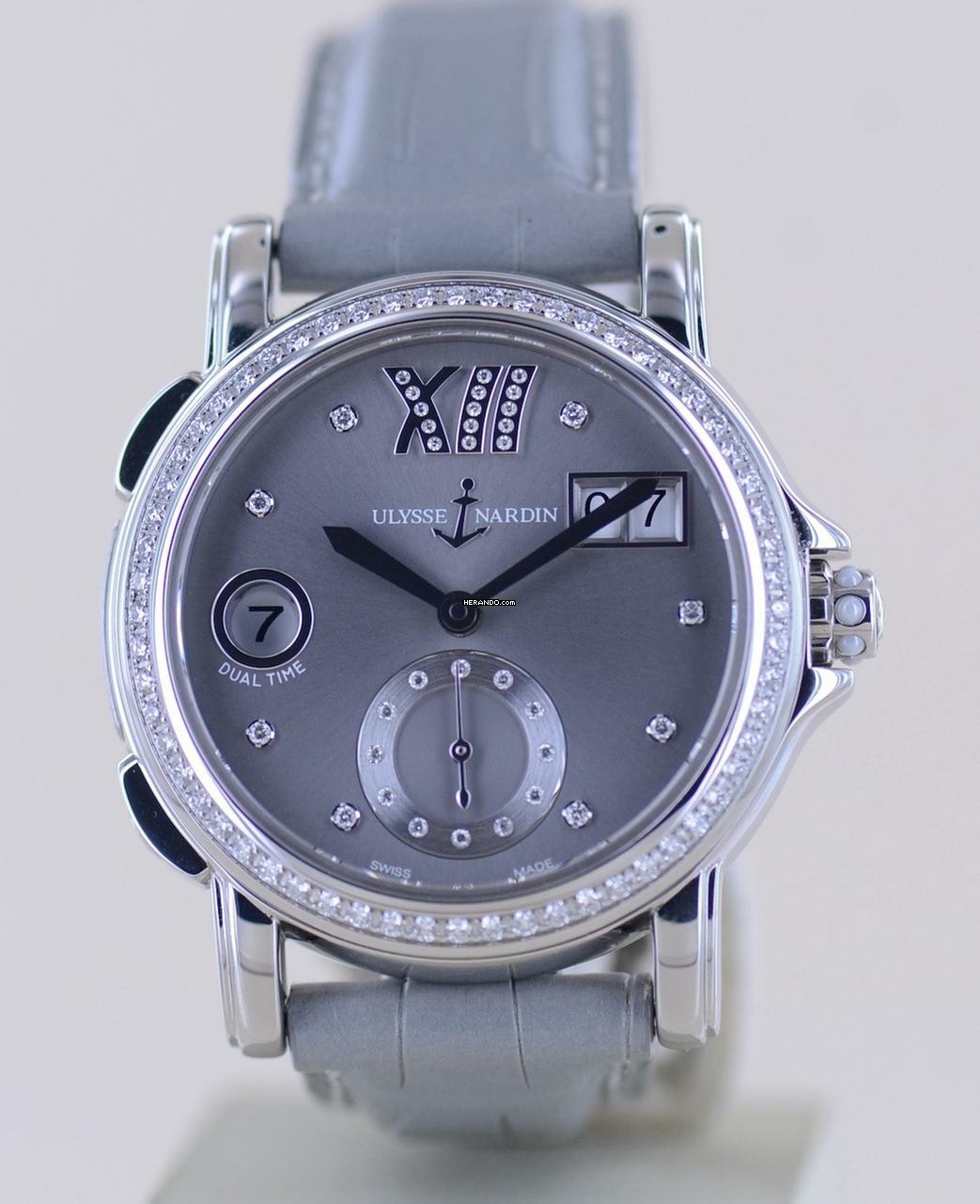 Thumbnail von Ulysse Nardin Dual Time Lady GMT Big Date Dual Time Grey Diamond Dial Luxusuhr Top rar
