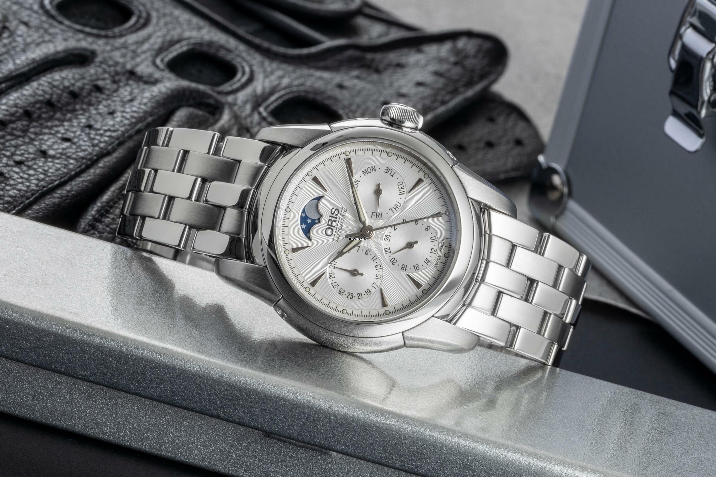 Thumbnail von Oris Artelier Complication Automatik Stahl Ref. 581 7554 4051