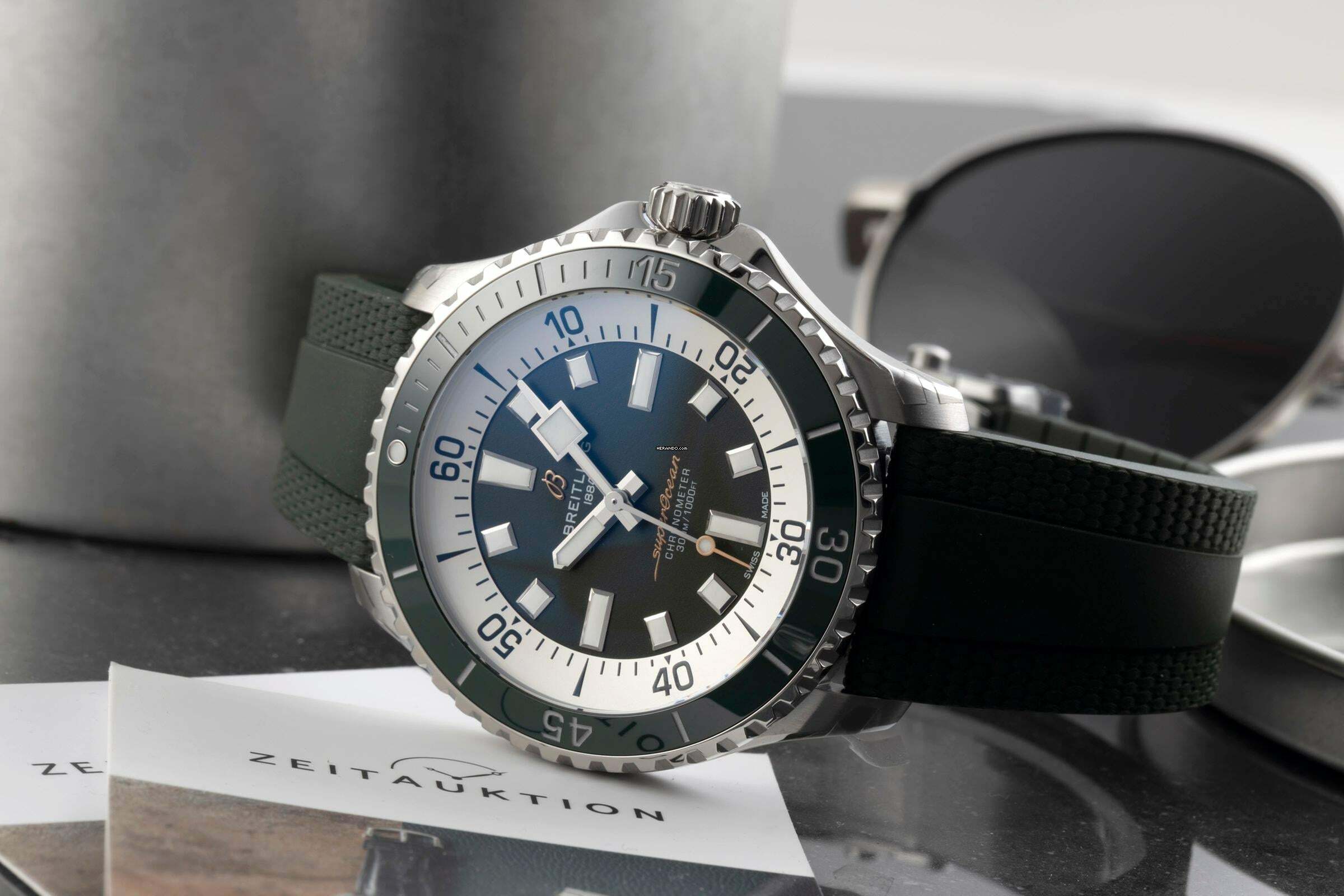 Thumbnail von Breitling Superocean Automatik 44Herrenuhr Ref. A17376A31L1S1 B&P