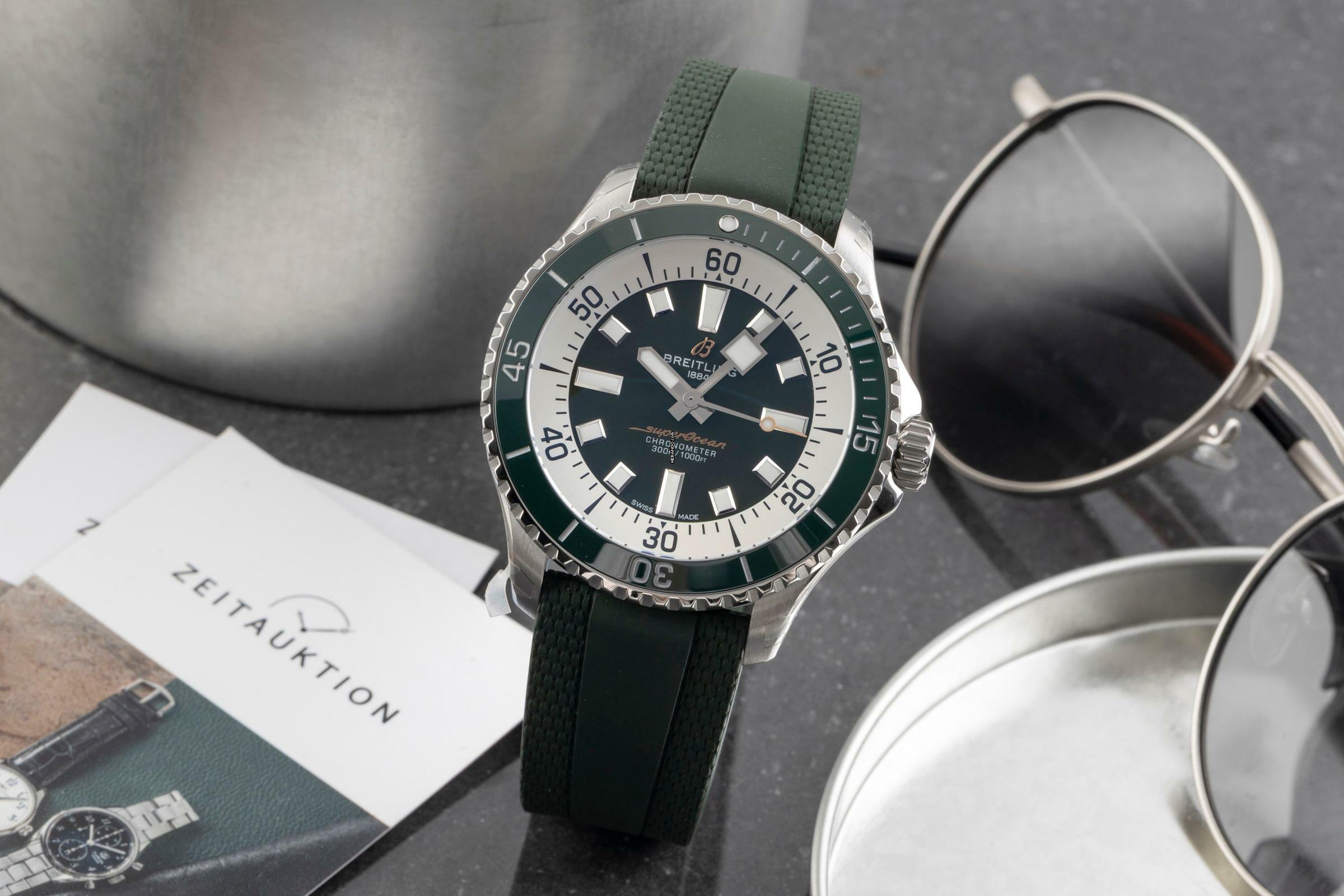 Thumbnail von Breitling Superocean Automatik 44Herrenuhr Ref. A17376A31L1S1 B&P