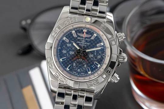  Breitling Chronomat 44 Chronograph Stahl Automatik Ref. AB011012/BE69/388A B&P 