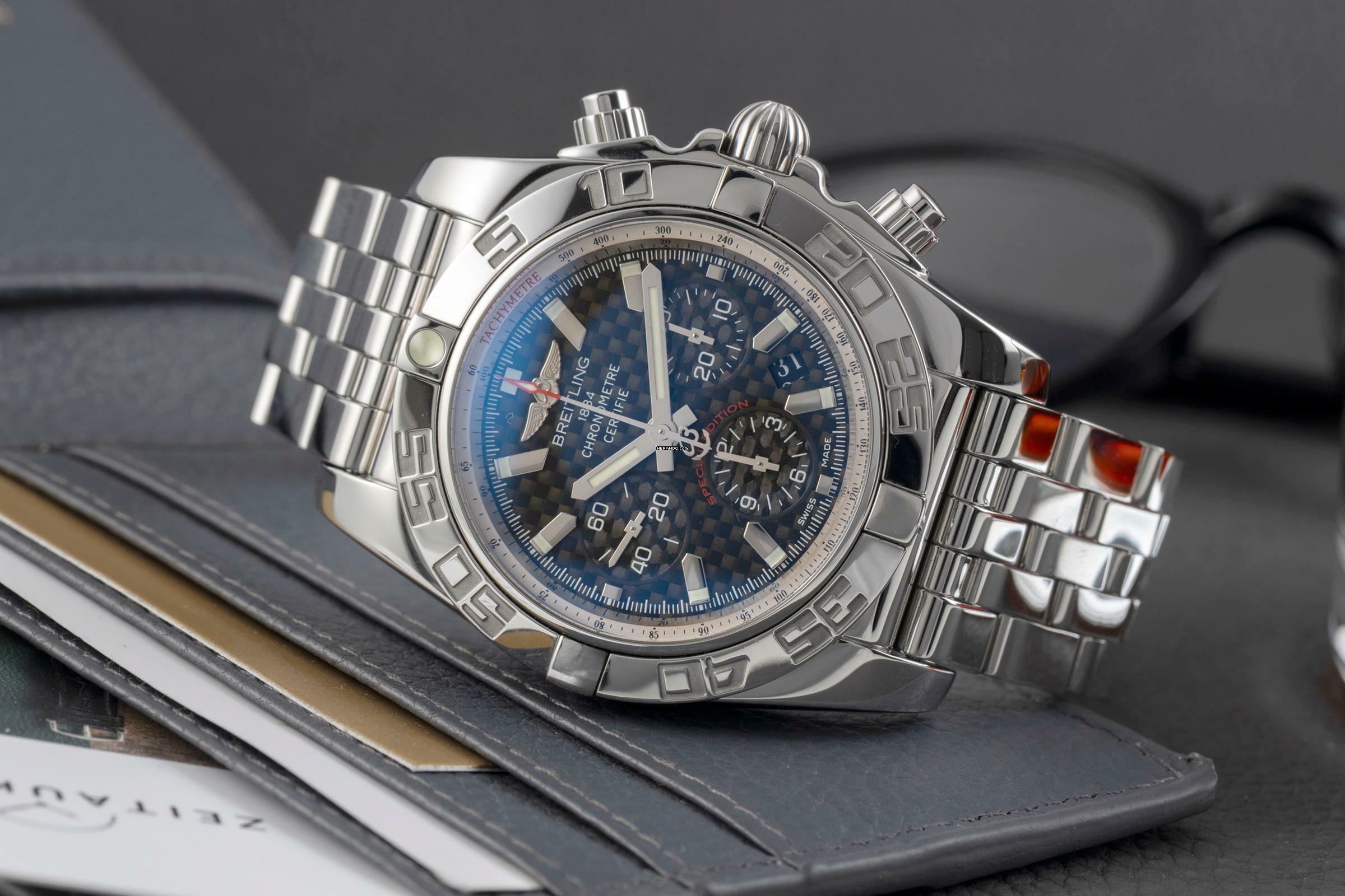 Thumbnail von Breitling Chronomat 44 Chronograph Stahl Automatik Ref. AB011012/BE69/388A B&P