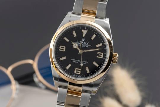 Rolex Explorer 36 Oystersteel / Gold Automatik Herrenuhr Ref. 124273 