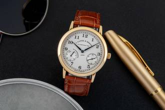 Thumbnail von A. Lange & Söhne 1815 AUF / AB 18k Gold Handaufzug Herrenuhr Ref. 221.021 Box