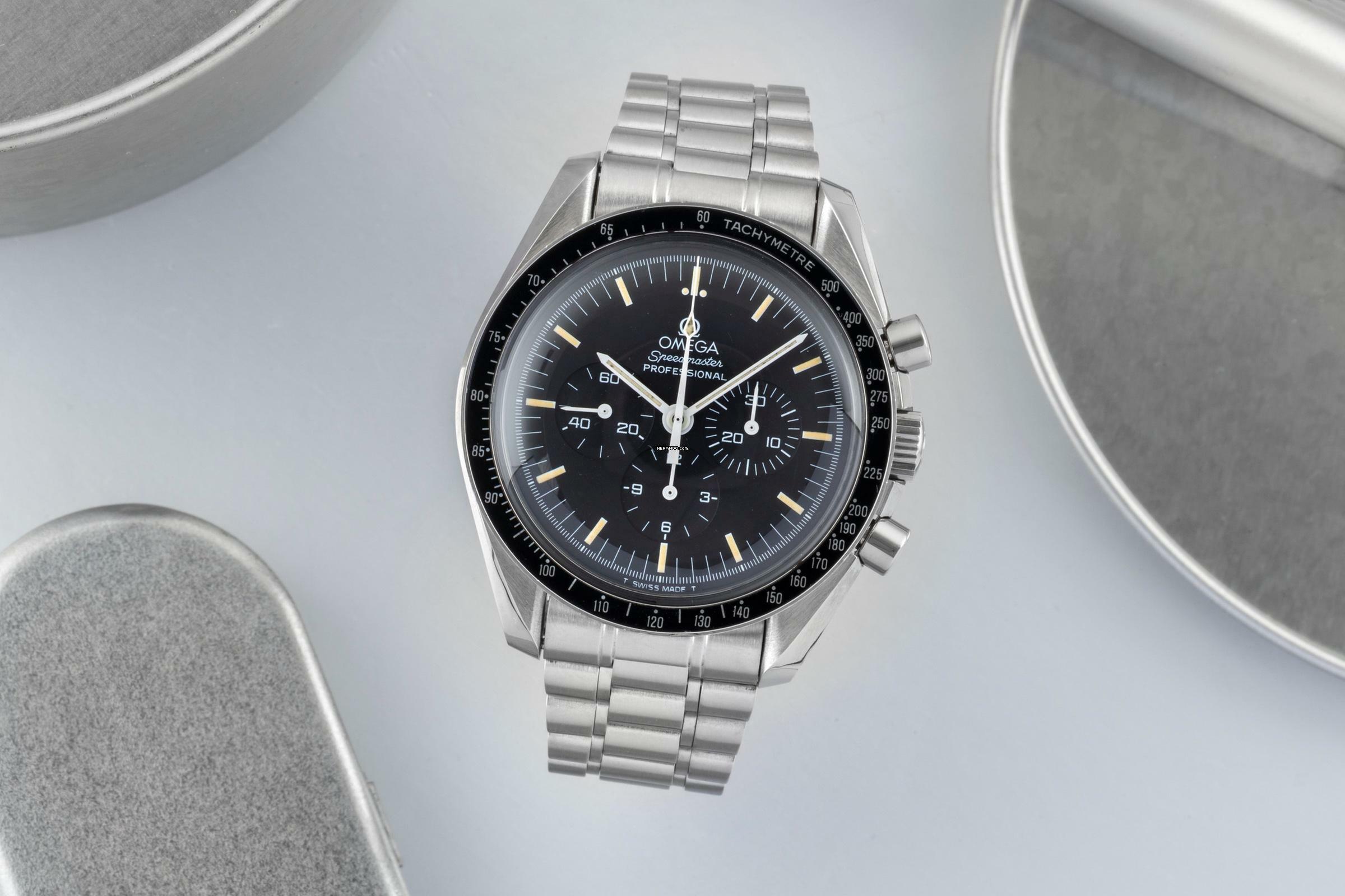 Thumbnail von Omega Speedmaster Professional Moonwatch Chronograph Stahl Handaufzug Ref. 3590.50.00 B&P