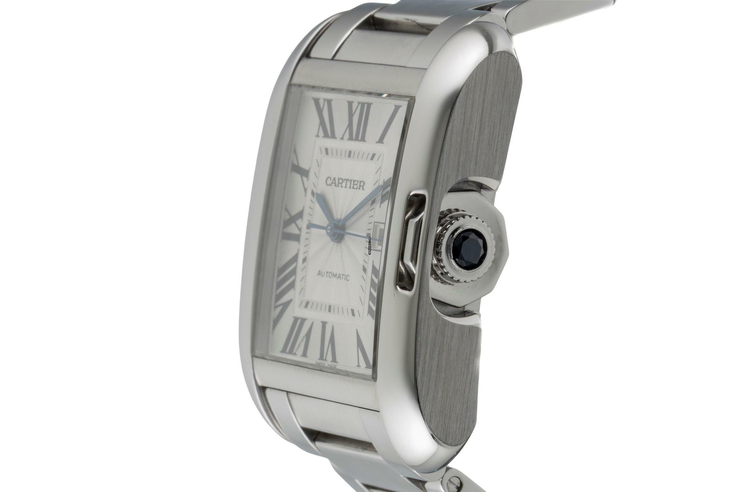 Thumbnail von Cartier Tank Anglaise Silver Dial Stahl Automatik Herren Ref. W5310009 Papiere