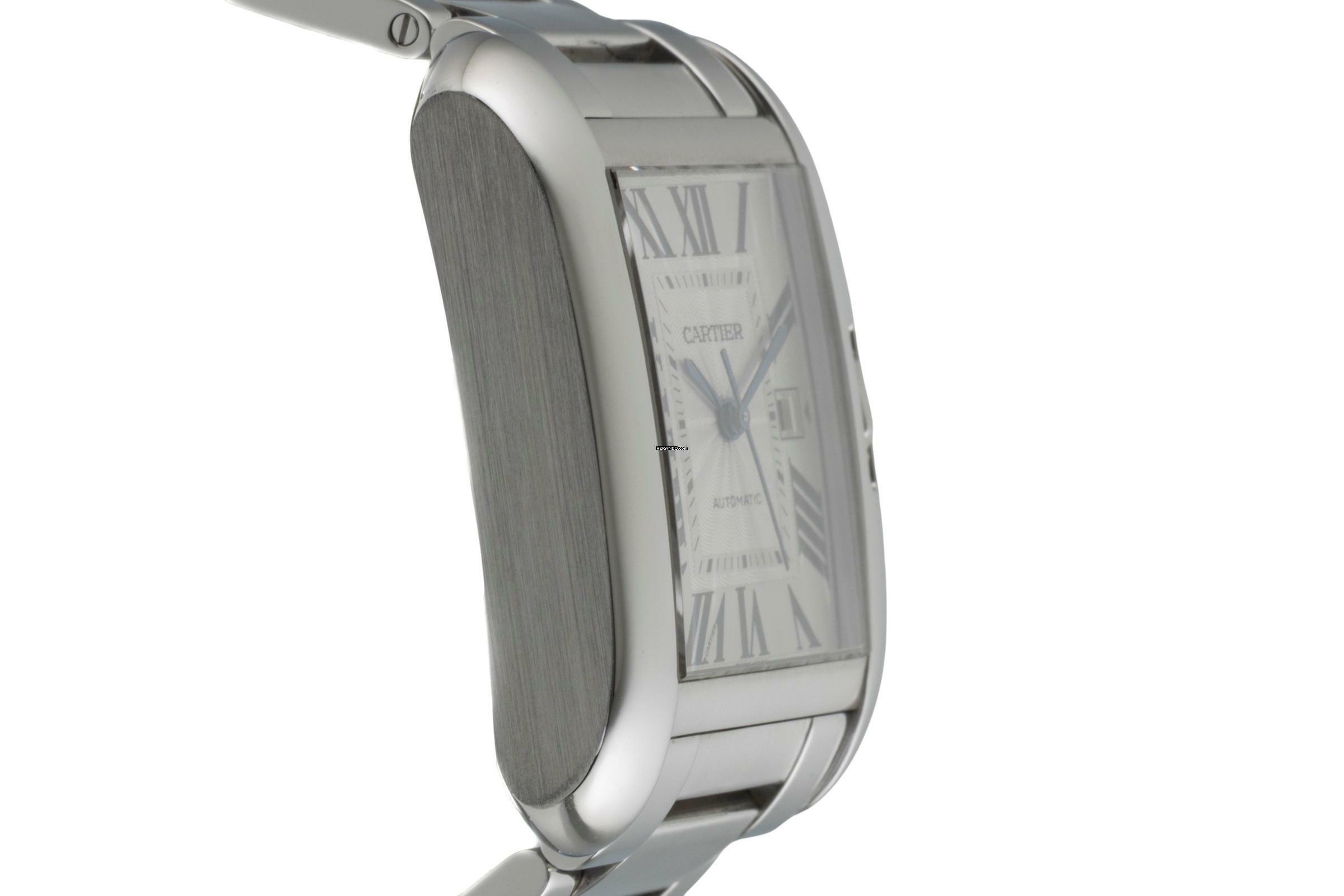 Thumbnail von Cartier Tank Anglaise Silver Dial Stahl Automatik Herren Ref. W5310009 Papiere