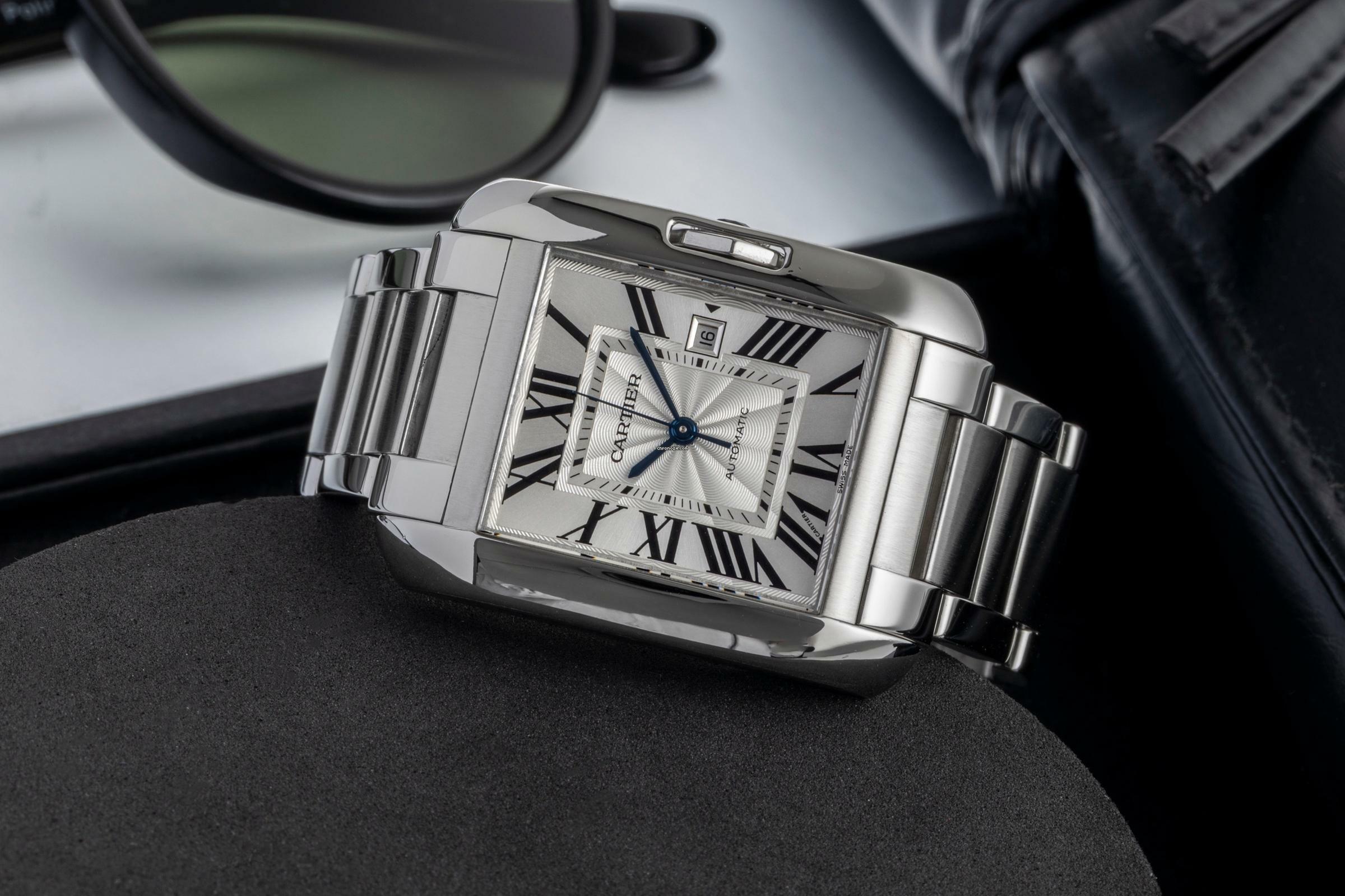 Thumbnail von Cartier Tank Anglaise Silver Dial Stahl Automatik Herren Ref. W5310009 Papiere