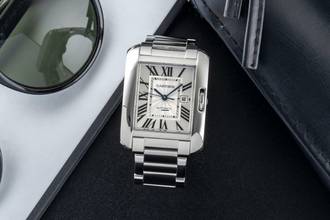 Thumbnail von Cartier Tank Anglaise Silver Dial Stahl Automatik Herren Ref. W5310009 Papiere