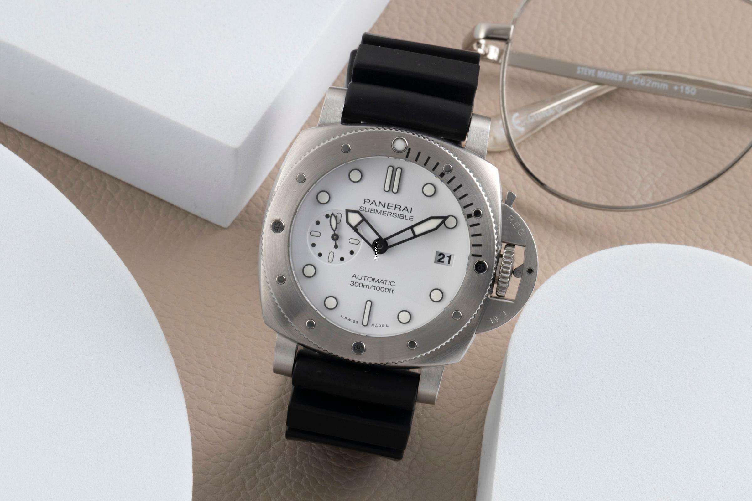 Thumbnail von Panerai Submersible Edelstahl Automatik Herrenuhr Ref. PAM01223 B&P 2021