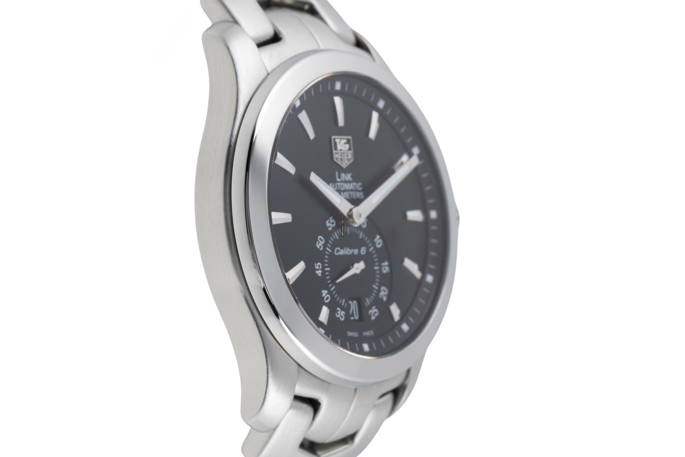 Thumbnail von TAG Heuer Link Calibre 6 Black Dial Edelstahl Automatik Herrenuhr Ref. WJF211A