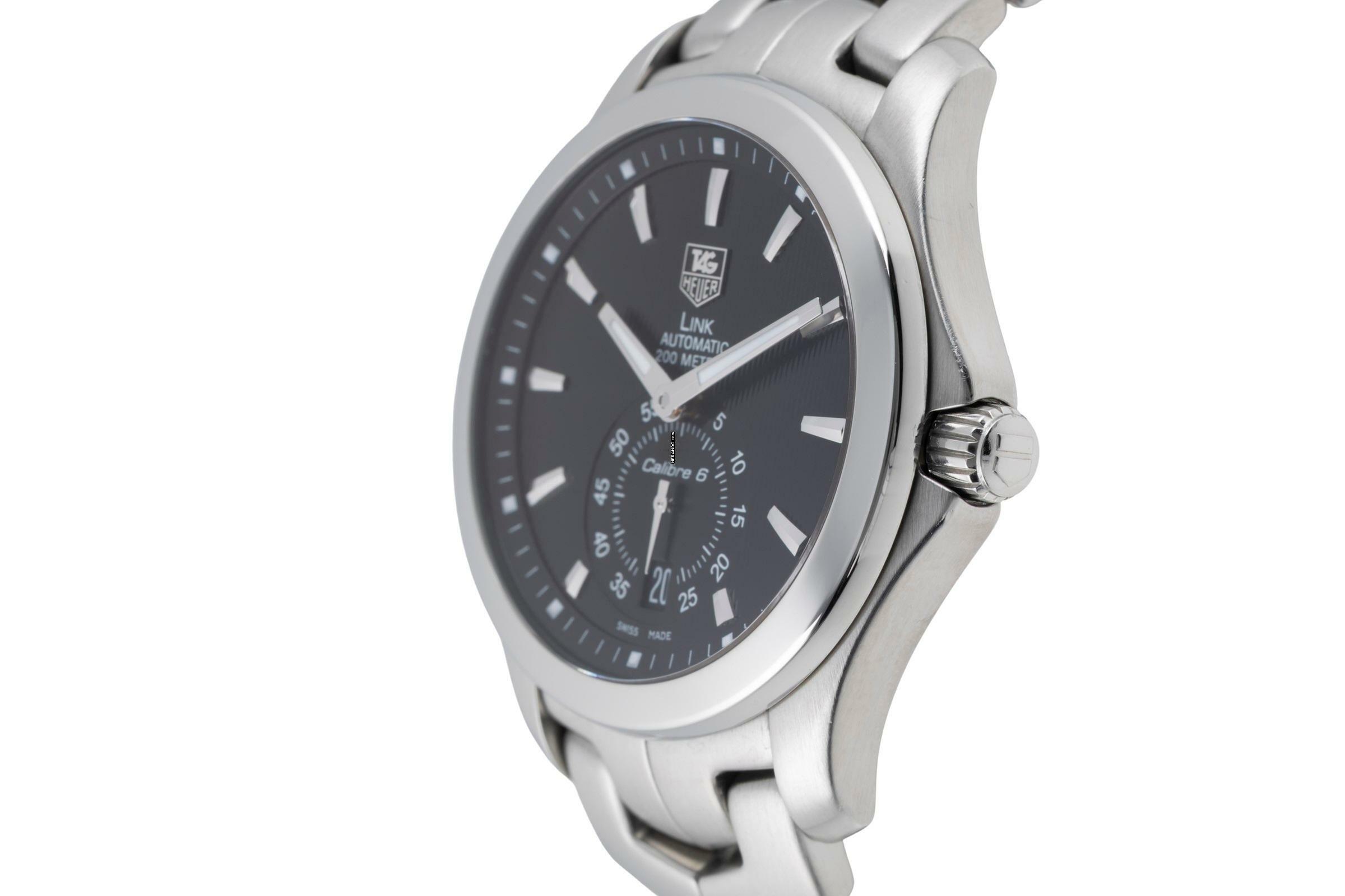 Thumbnail von TAG Heuer Link Calibre 6 Black Dial Edelstahl Automatik Herrenuhr Ref. WJF211A