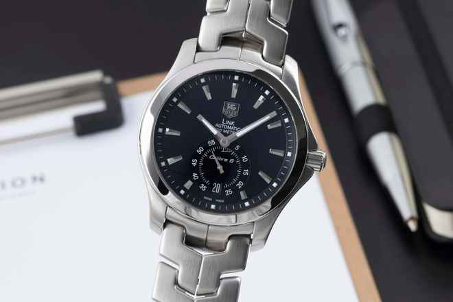  TAG Heuer Link Calibre 6 Black Dial Edelstahl Automatik Herrenuhr Ref. WJF211A 