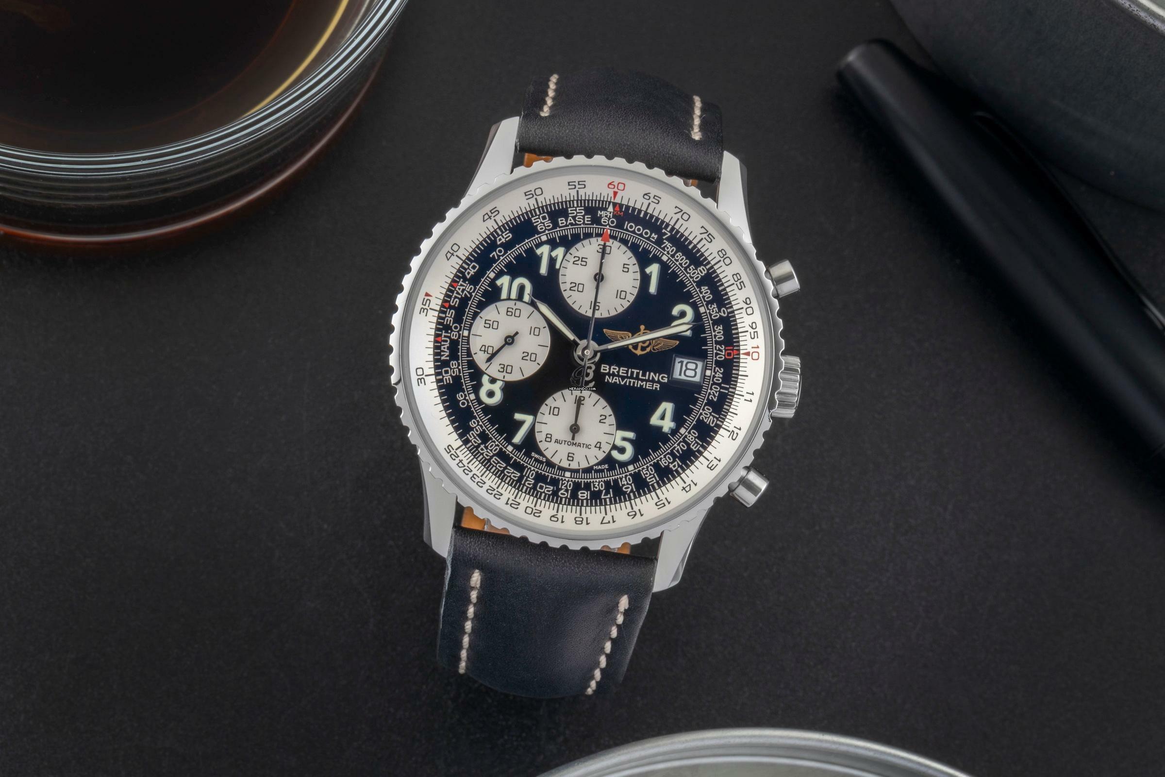 Thumbnail von Breitling Old Navitimer Chronograph Edelstahl Automatik Ref. A13322