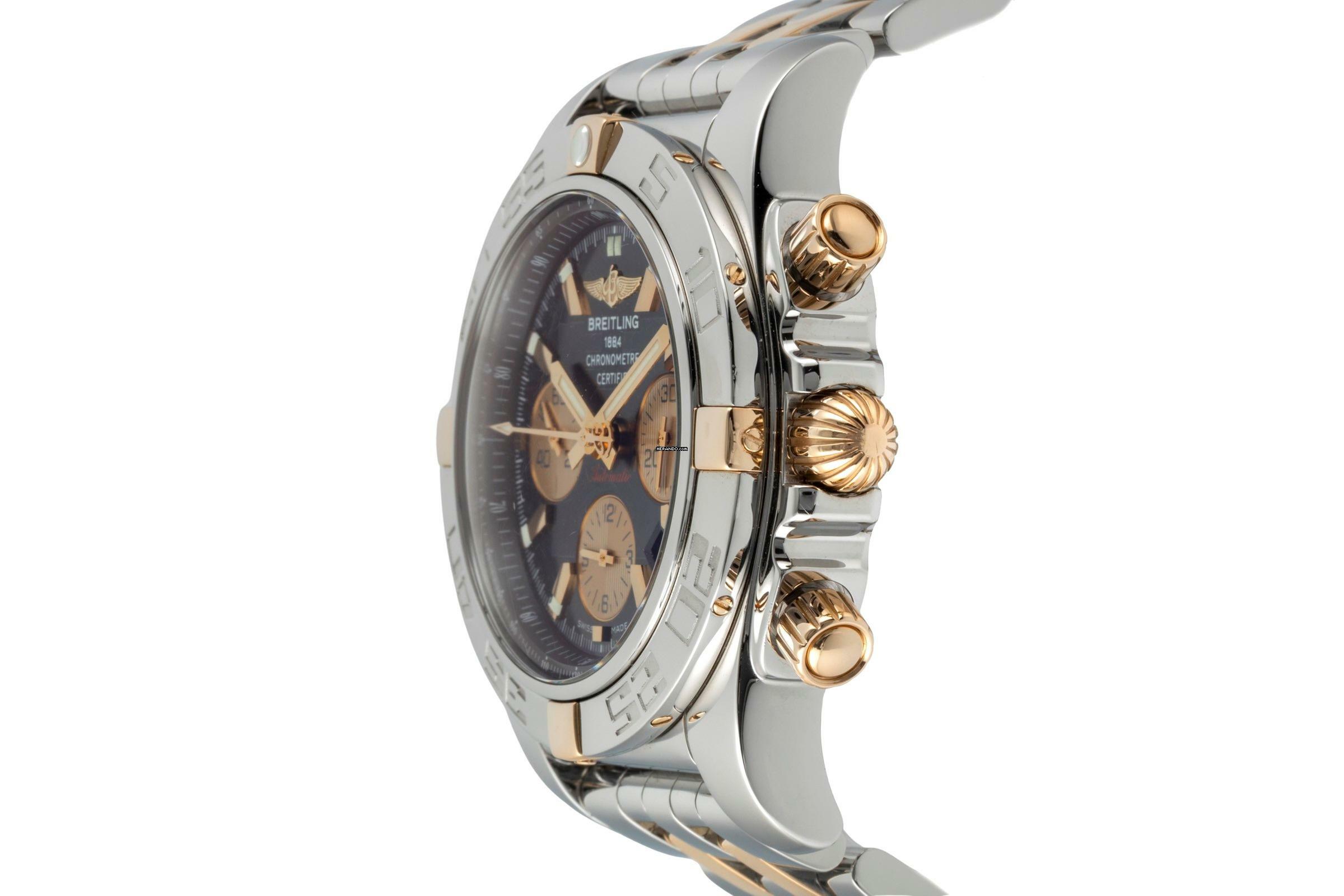 Thumbnail von Breitling Chronomat 44 Chronograph Stahl / Gold Automatik Herrenuhr Ref. IB0110