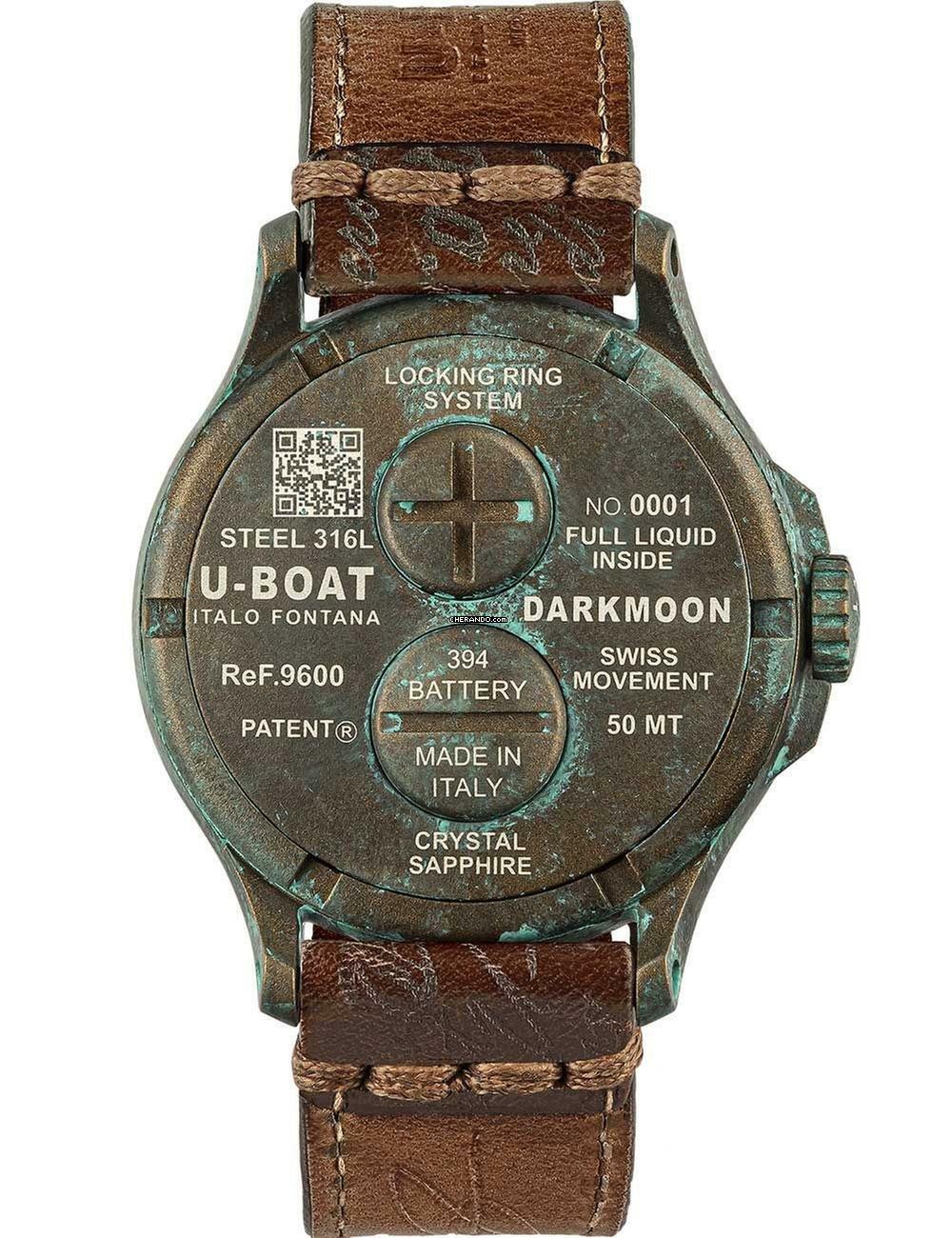 Thumbnail von U-Boat 9600/A Herrenuhr Darkmoon Unico 45mm 50M