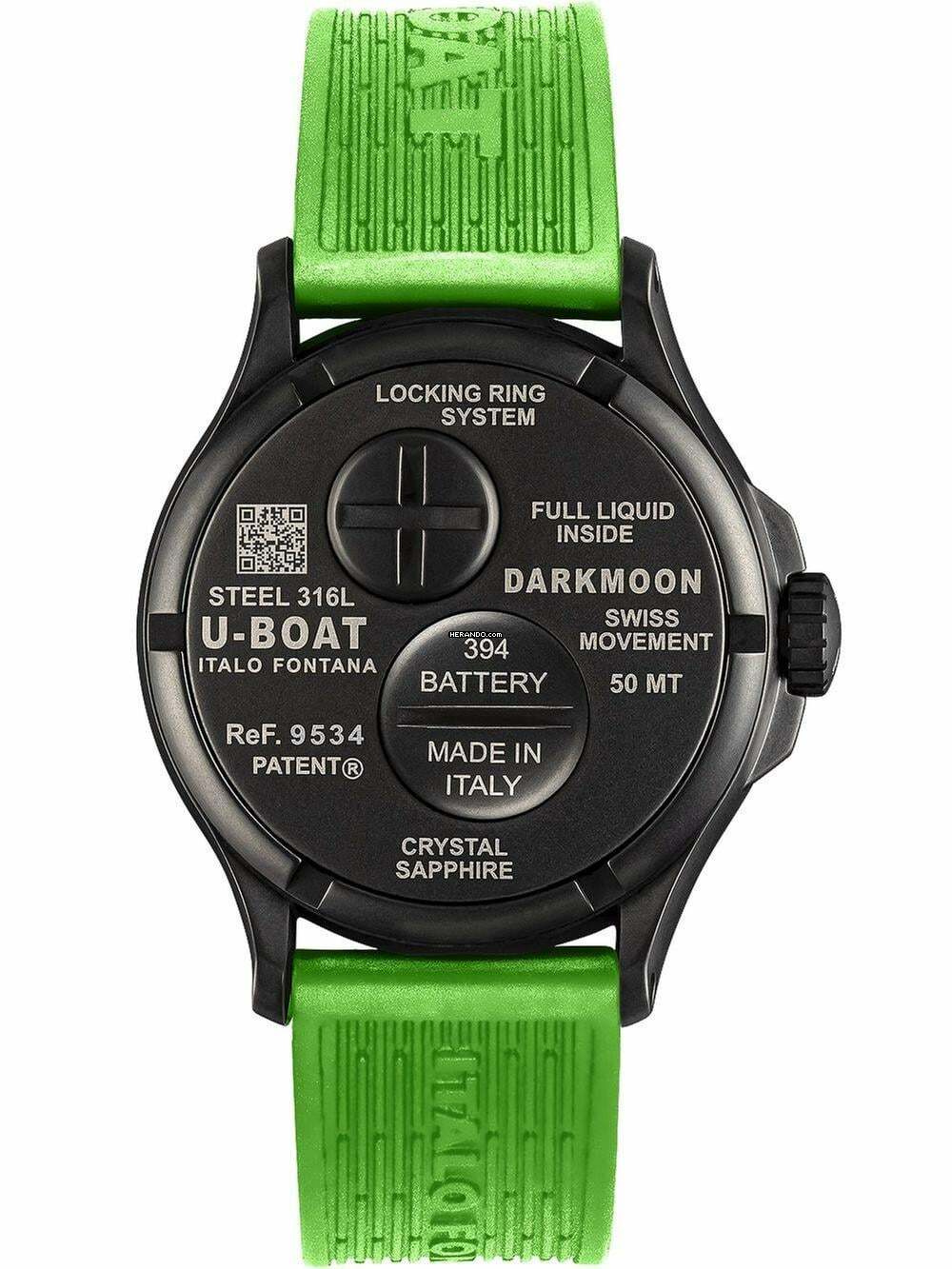 Thumbnail von U-Boat 9534 Darkmoon Green IPB Herrenuhr 44mm 5ATM