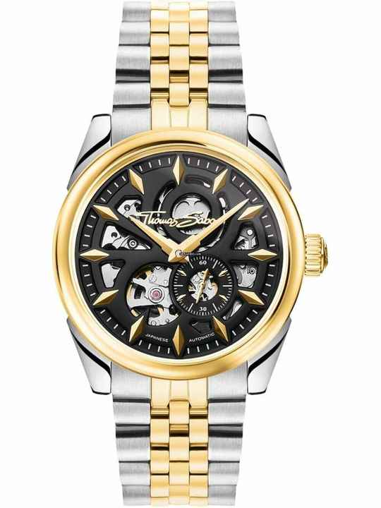  THOMAS SABO WA0410-291-203 Herrenuhr Automatik Bicolour 41mm 5ATM 