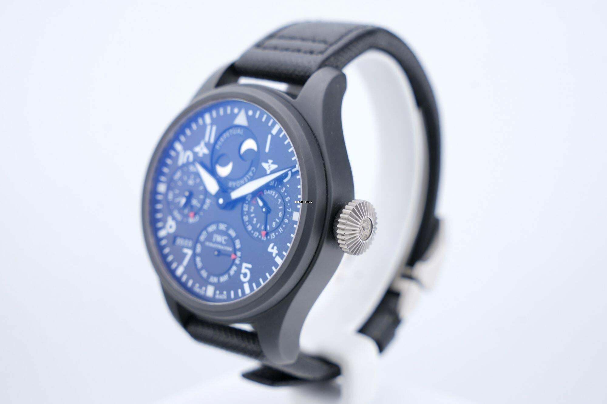 Thumbnail von IWC Große Fliegeruhr Top Gun Big Pilot Top Gun - Perpetual Calendar In Ceramic - With Box And Papers - IW502902 2014