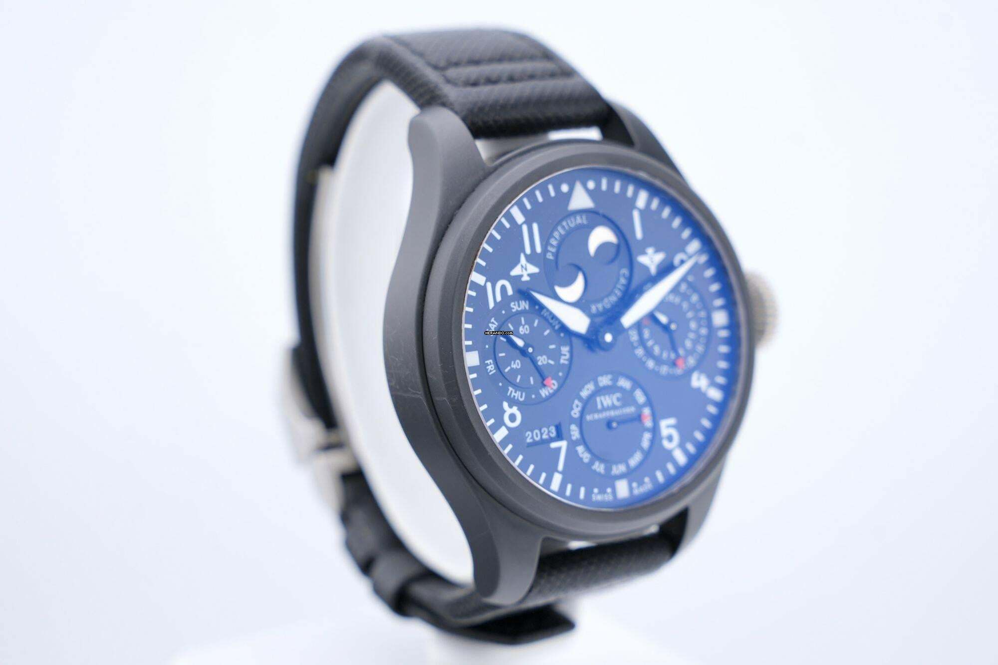 Thumbnail von IWC Große Fliegeruhr Top Gun Big Pilot Top Gun - Perpetual Calendar In Ceramic - With Box And Papers - IW502902 2014