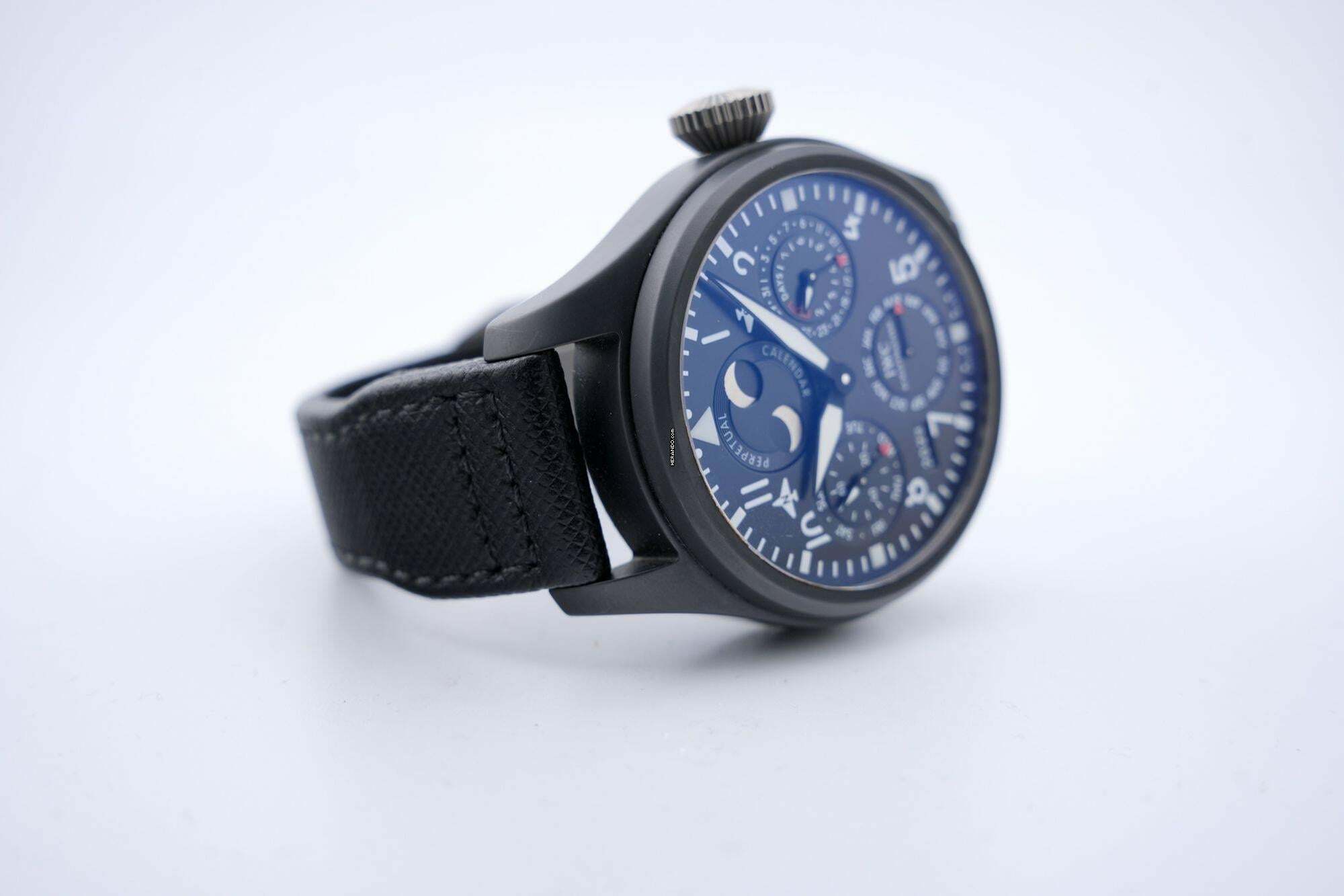 Thumbnail von IWC Große Fliegeruhr Top Gun Big Pilot Top Gun - Perpetual Calendar In Ceramic - With Box And Papers - IW502902 2014