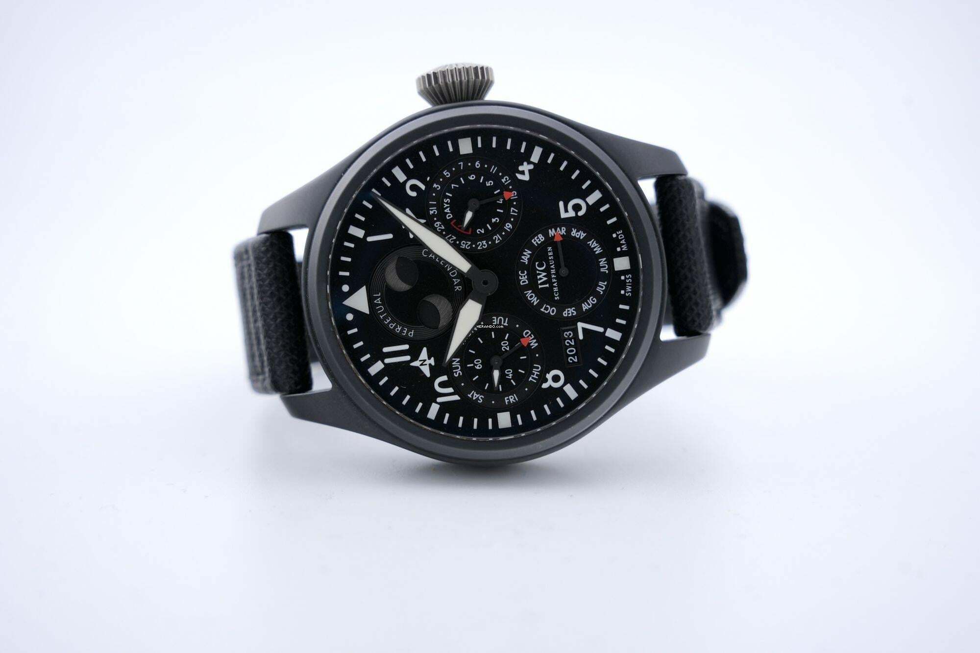Thumbnail von IWC Große Fliegeruhr Top Gun Big Pilot Top Gun - Perpetual Calendar In Ceramic - With Box And Papers - IW502902 2014