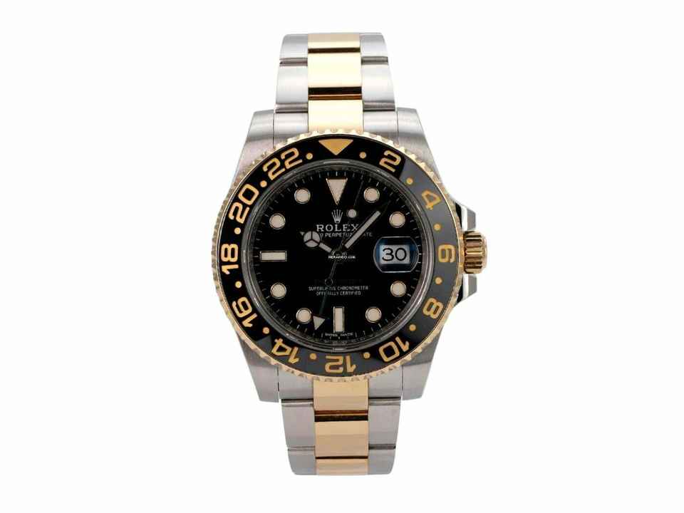  Rolex GMT-Master II Edelstahl Gelbgold 116713LN 