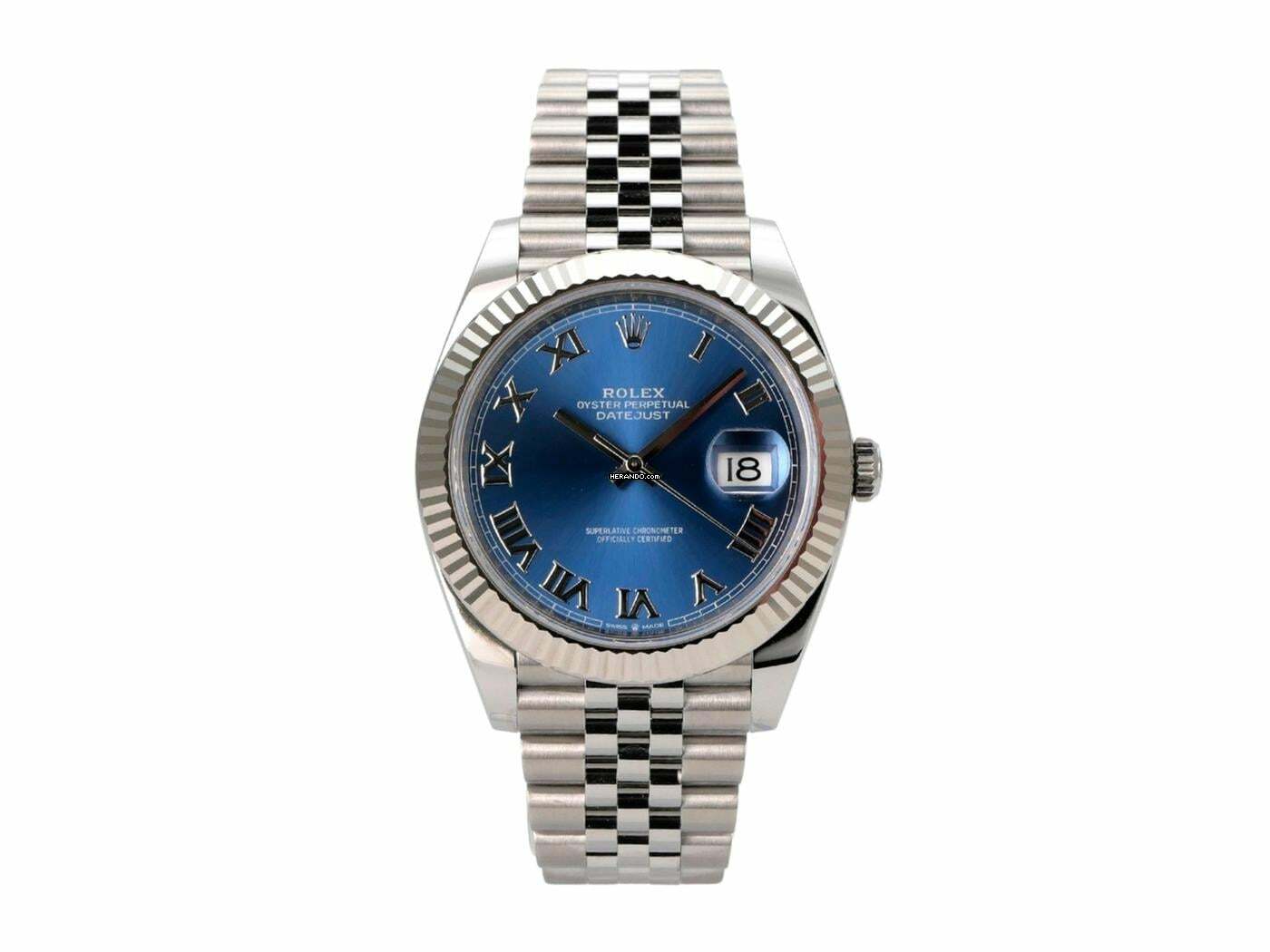  Rolex Datejust 41 Edelstahl Weißgold 126334 Blau Röm Jubile 
