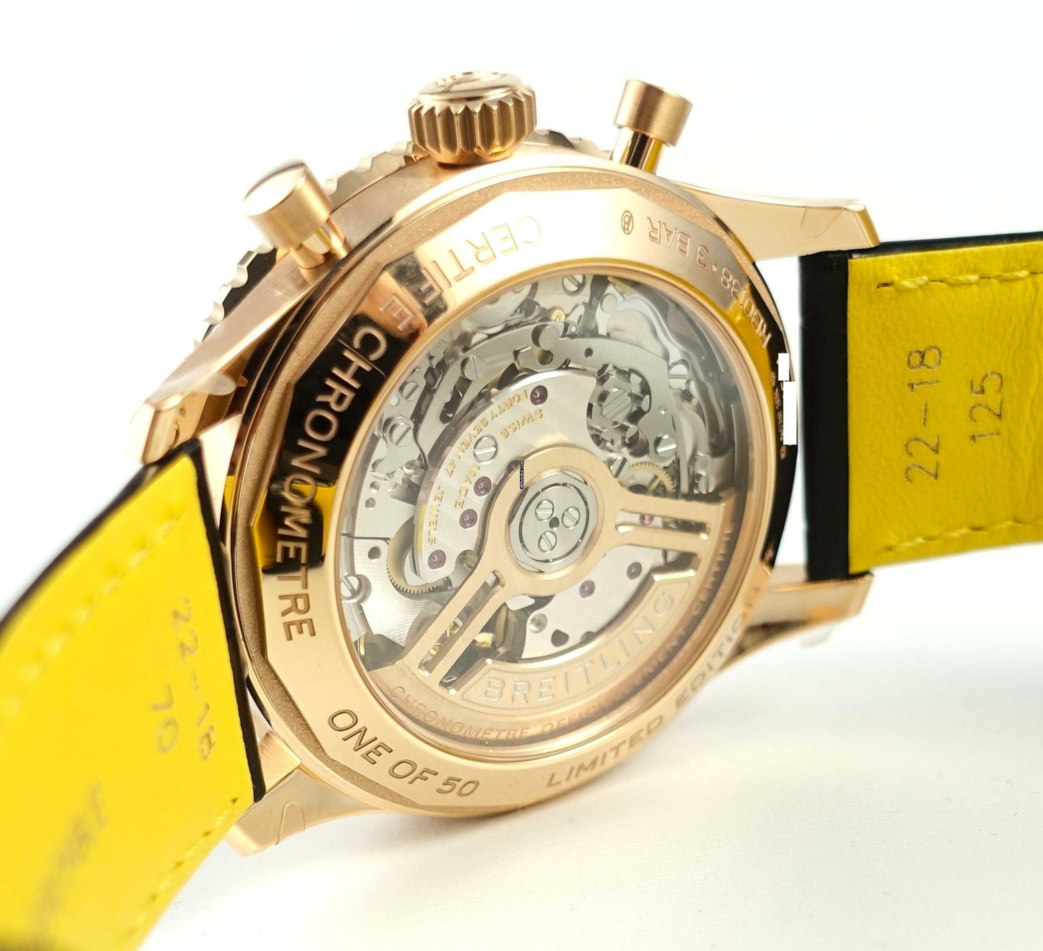 Thumbnail von Breitling Navitimer 1 B01 Chronograph 43 Limited Edition Rosegold Full Set / New Watch