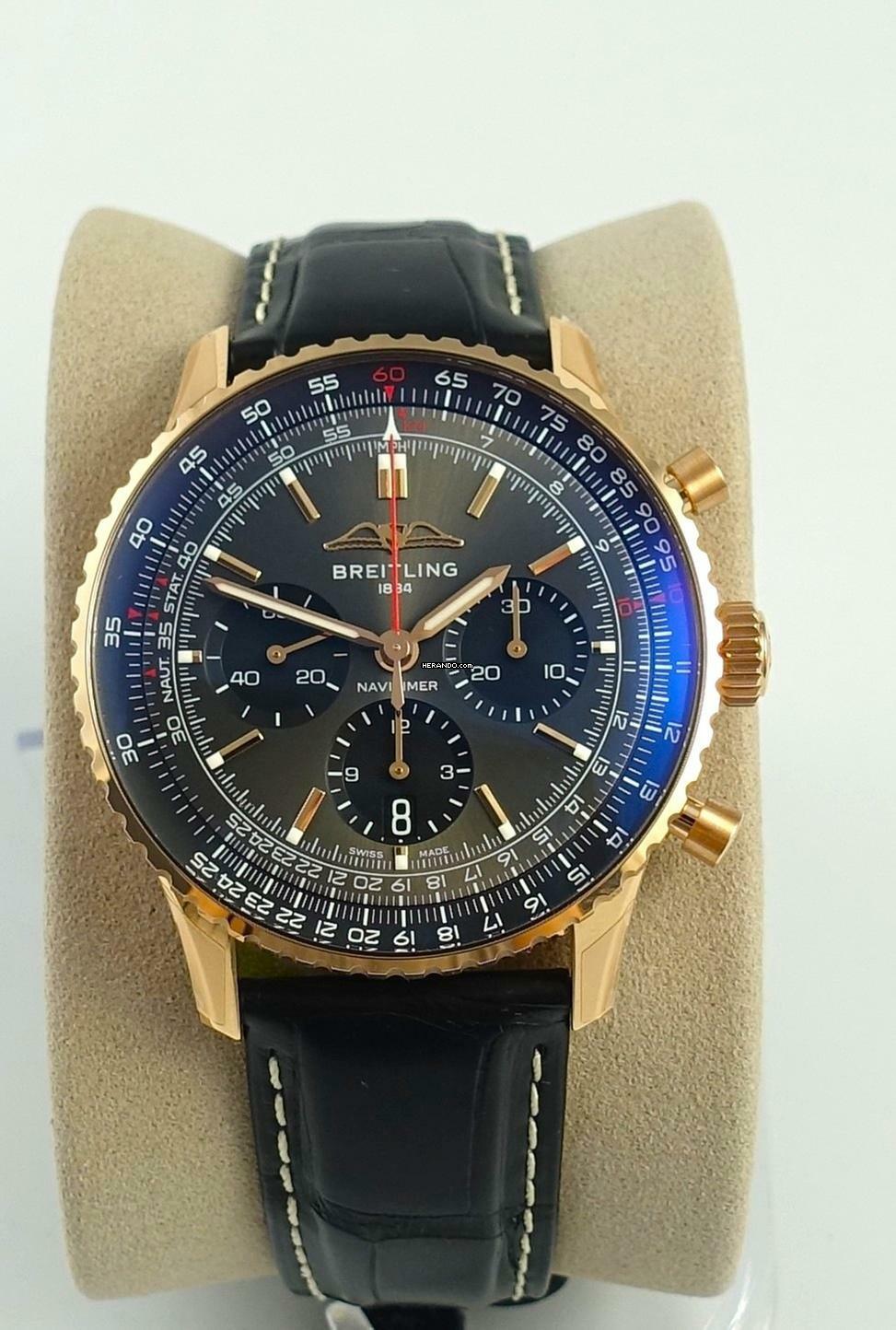 Thumbnail von Breitling Navitimer 1 B01 Chronograph 43 Limited Edition Rosegold Full Set / New Watch