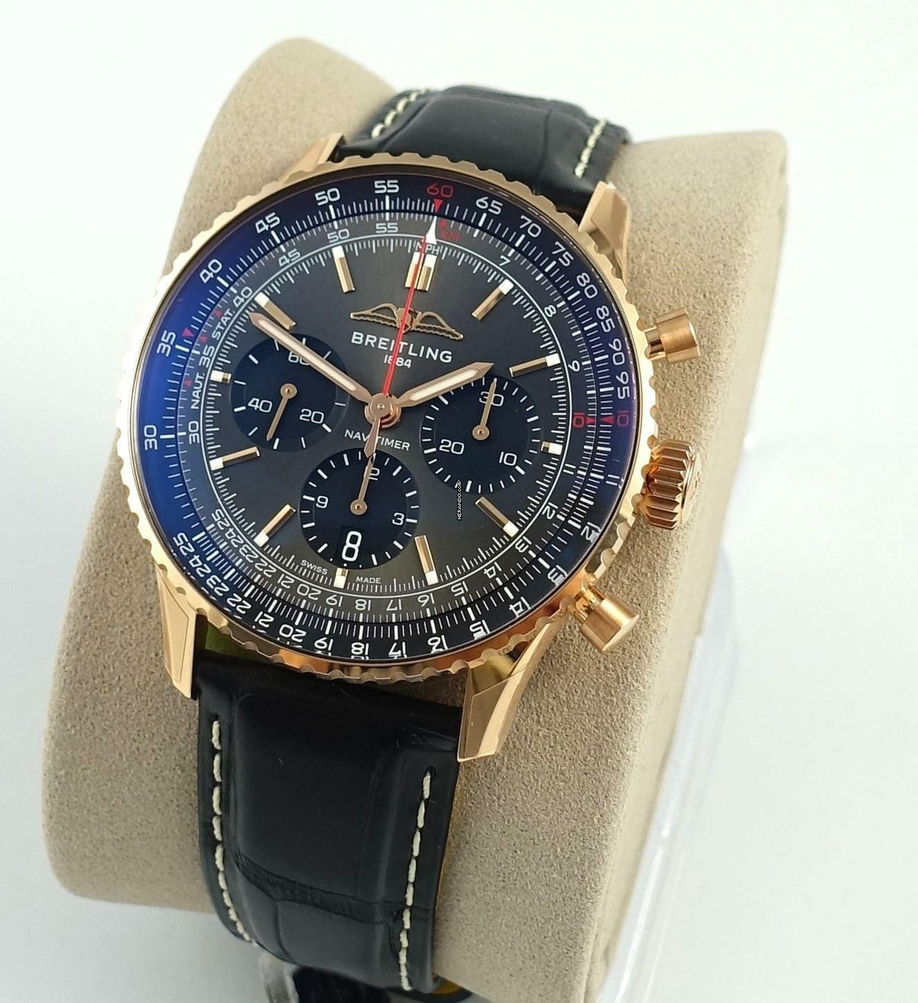 Thumbnail von Breitling Navitimer 1 B01 Chronograph 43 Limited Edition Rosegold Full Set / New Watch