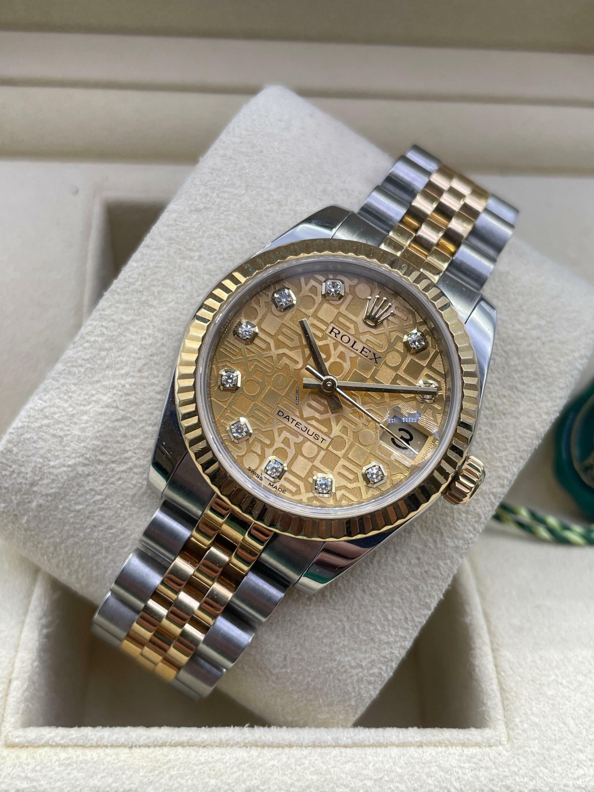 Thumbnail von Rolex Lady-Datejust 31 FULL SET - CHAMPAGNE ANNIVERSARY DIAMOND DIAL JUBILEE