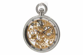 Thumbnail von IWC Pocket Watch Skeleton Pocket Watch 18K White Gold Retail 52500 Swiss Francs from 1984