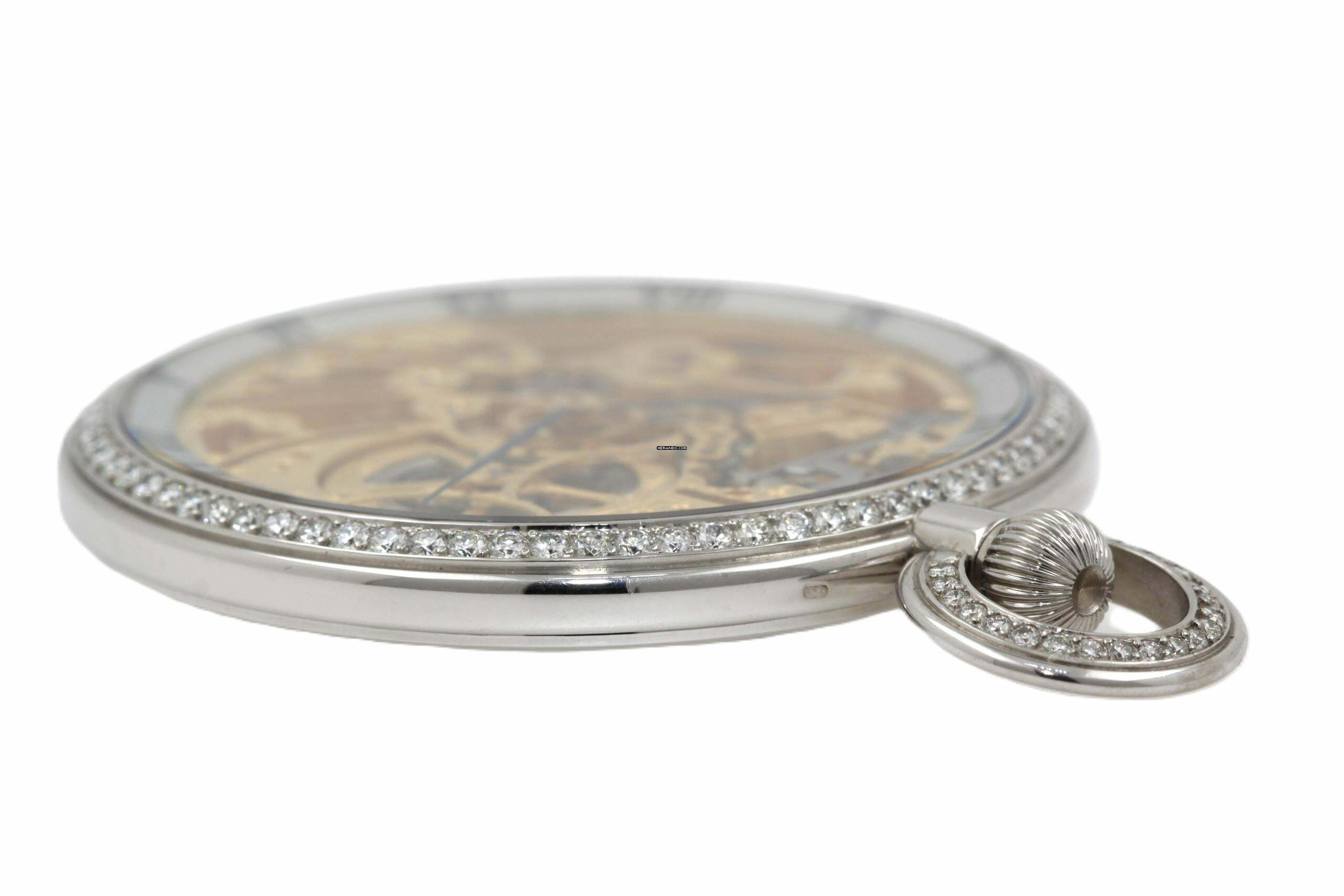 Thumbnail von IWC Pocket Watch Skeleton Pocket Watch 18K White Gold Retail 52500 Swiss Francs from 1984