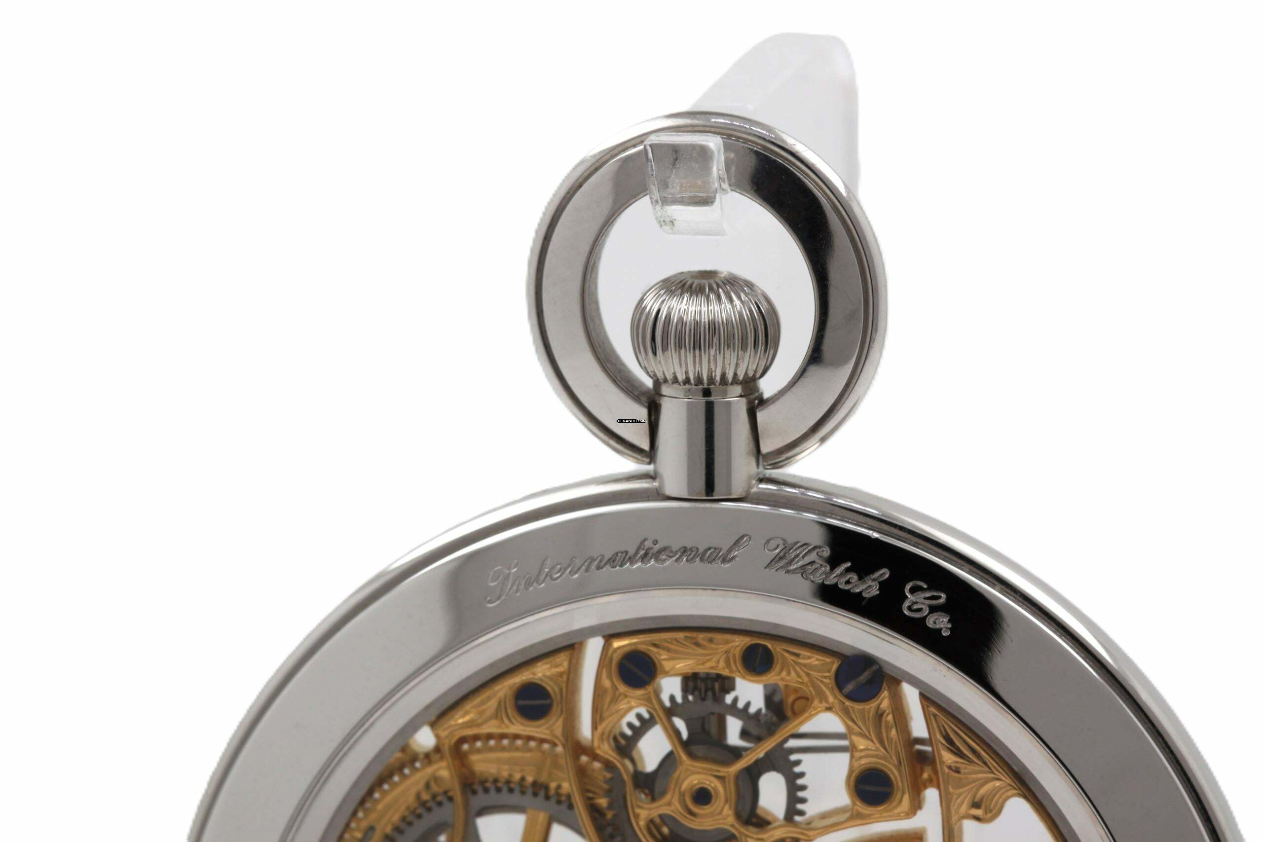Thumbnail von IWC Pocket Watch Skeleton Pocket Watch 18K White Gold Retail 52500 Swiss Francs from 1984