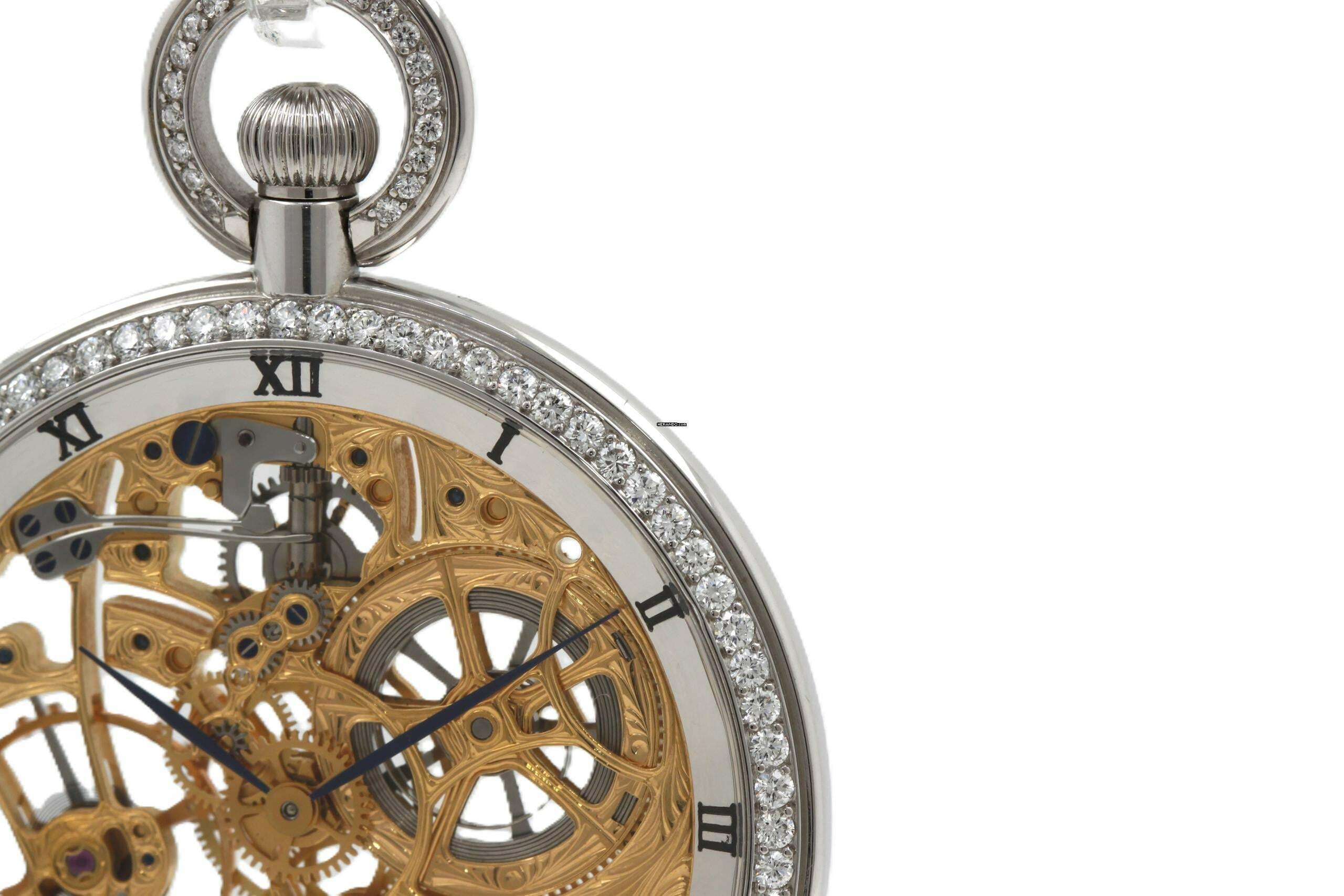 Thumbnail von IWC Pocket Watch Skeleton Pocket Watch 18K White Gold Retail 52500 Swiss Francs from 1984