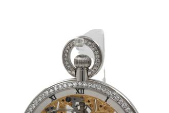 Thumbnail von IWC Pocket Watch Skeleton Pocket Watch 18K White Gold Retail 52500 Swiss Francs from 1984