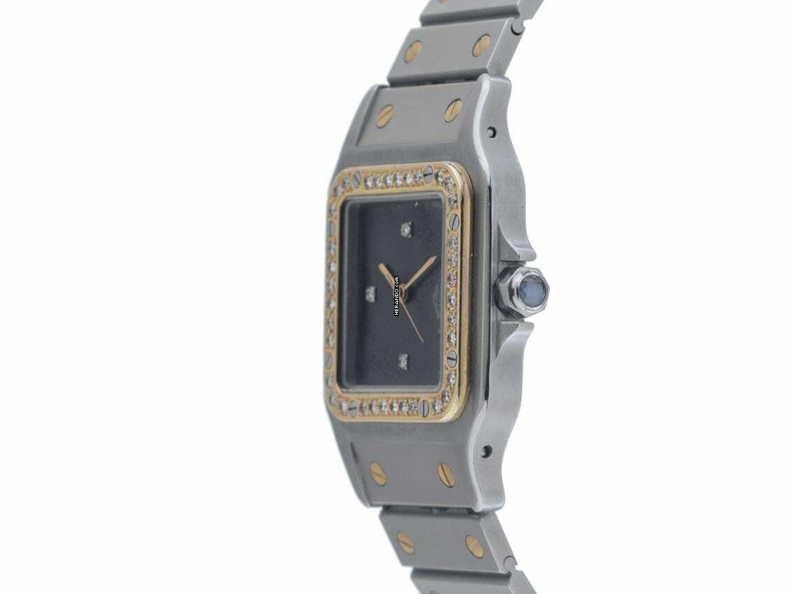 Thumbnail von Cartier Santos GM Großes Modell Ref.2961 1987 Full Set sehr gut Vintage Santos GM großes Modell Diamanten