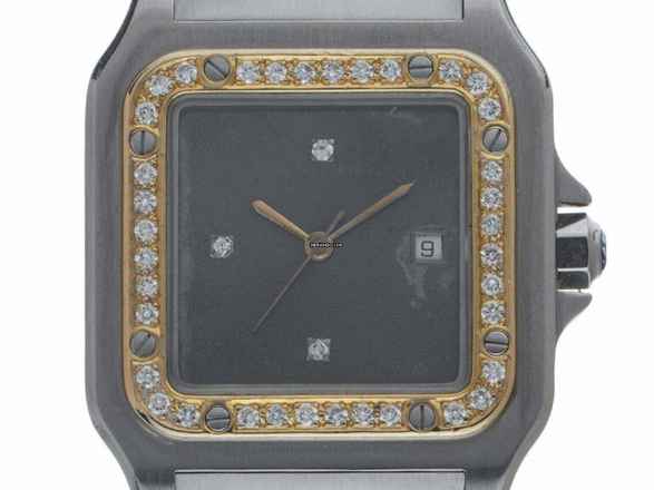  Cartier Santos GM Großes Modell Ref.2961 1987 Full Set sehr gut Vintage Santos GM großes Modell Diamanten 