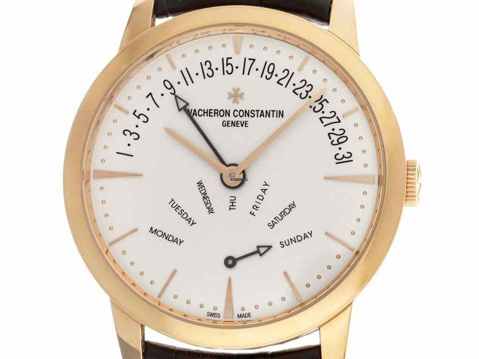  Vacheron Constantin Patrimony Ref.4000U/000R-B110 2021 Full Set wie Neu Patrimony Retrograde Day-Date 18kt Roségold Krokoleder Faltschließe 