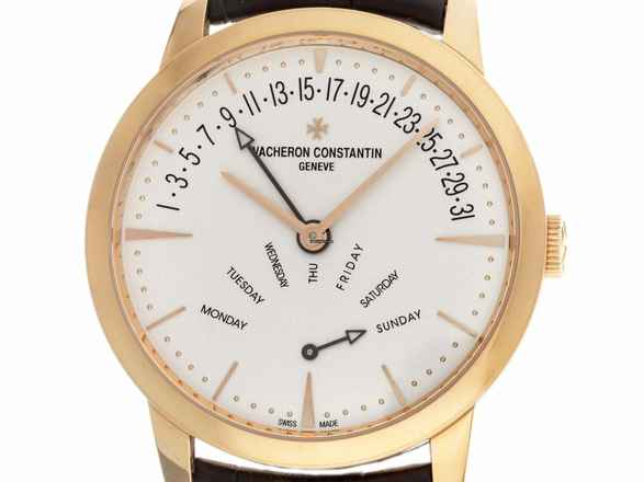  Vacheron Constantin Patrimony Ref.4000U/000R-B110 2021 Full Set wie Neu Patrimony Retrograde Day-Date 18kt Roségold Krokoleder Faltschließe 