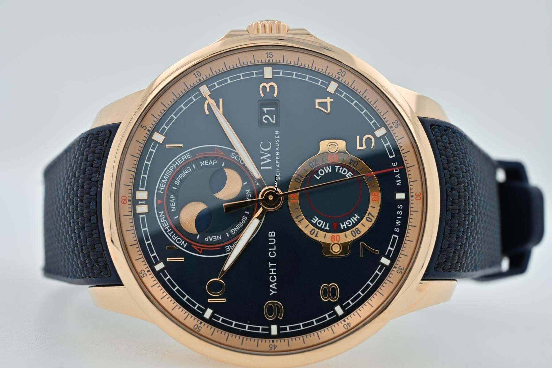  IWC Portugieser Portuguese Yacht Club Moon Tide 18k Rosé Gold IW344001 