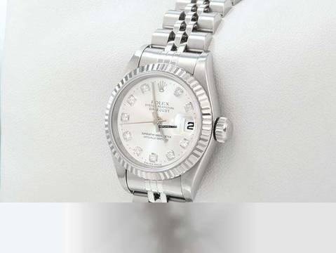 Rolex Lady-Datejust Stahl Weissgold 750 Diamanten Automatik Gold Damen Stainless Steel 18kt White Gold Jubilé-band Chronometer Oyster 