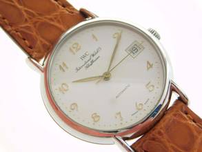 Thumbnail von IWC Portofino Automatic Edelstahl Datum 34 mm im Top Zustand Automatik mit Lederband