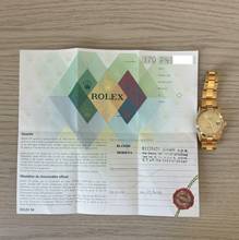 Thumbnail von Rolex Oyster Perpetual Date 15238 champagne dial yellow gold 18KT Full Set Like NEW